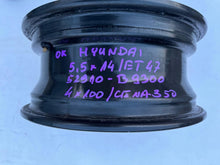 Load image into Gallery viewer, 1x Alufelge 14 Zoll 5.5" 4x100 47ET 52910-B9300 Hyundai Rim Wheel FEL3076737653ss