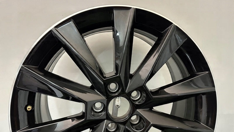 1x Alufelge 17 Zoll 7.0" 5x100 46ET Glanz Schwarz 5JJ601025 Skoda Rim Wheel