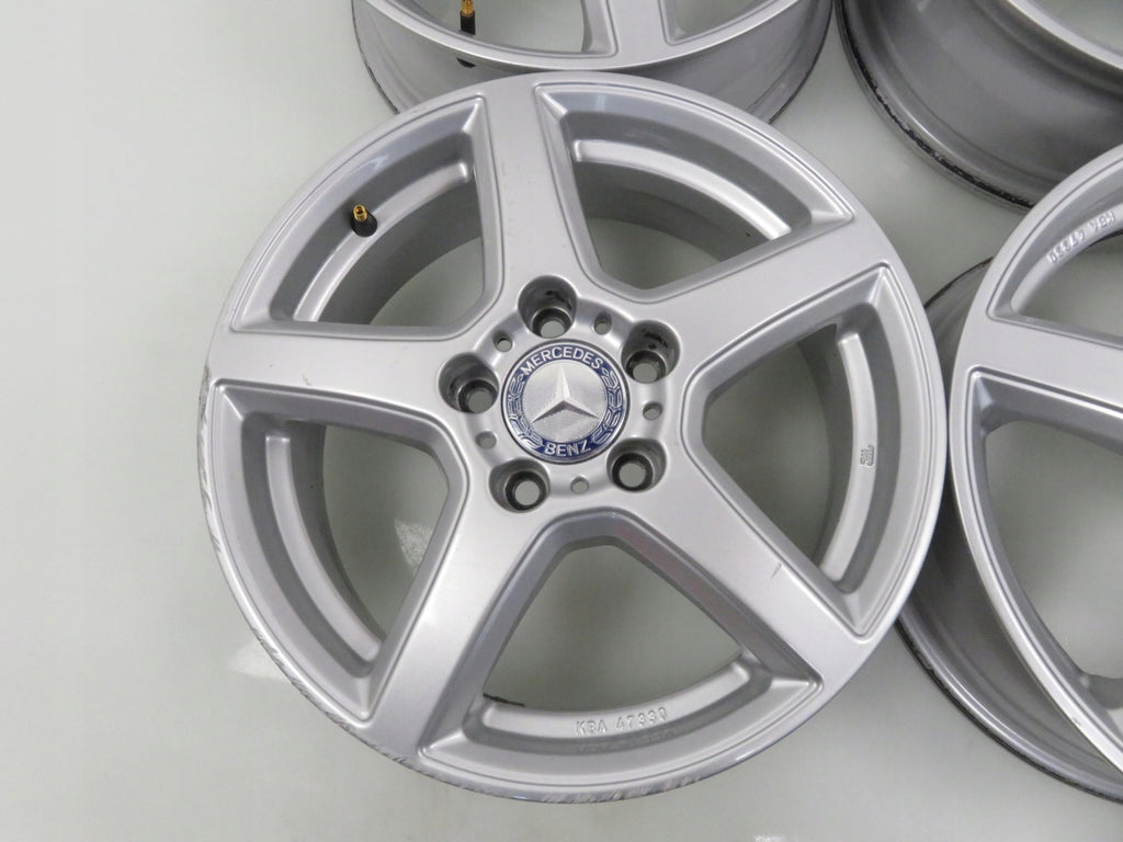 4x Alufelge 16 Zoll 6.0" 5x112 46ET Glanz Silber KBA47330 Mercedes-Benz FEL5260434613nk