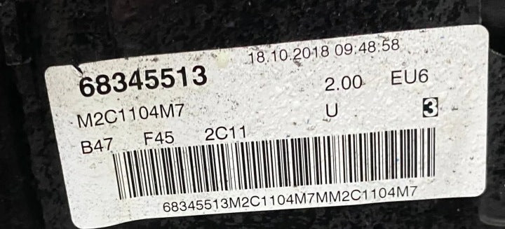 Motor BMW X1 F48 M2C1104M7 2018 Diesel Engine Komplett MOT6246967931gp