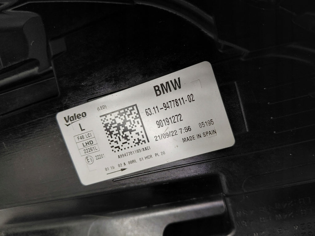 Frontscheinwerfer BMW X1 F48 9477811 Full LED Links Scheinwerfer Headlight SCH3689546663gv