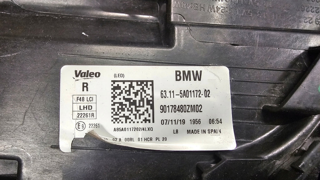 Frontscheinwerfer BMW X1 F48 5A01172 LED Rechts Scheinwerfer Headlight SCH8727915521sm