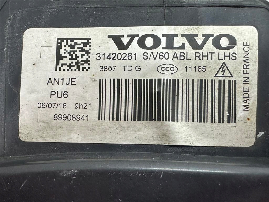 Frontscheinwerfer Volvo S60 V60 31420261 Xenon Links Scheinwerfer Headlight SCH8634233016uz