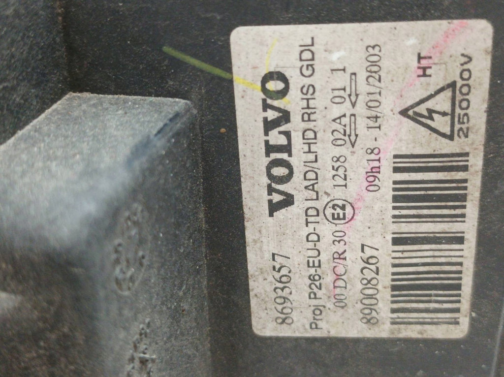 Frontscheinwerfer Volvo S60 I 8693657 Rechts Scheinwerfer Headlight SCH2837172340us