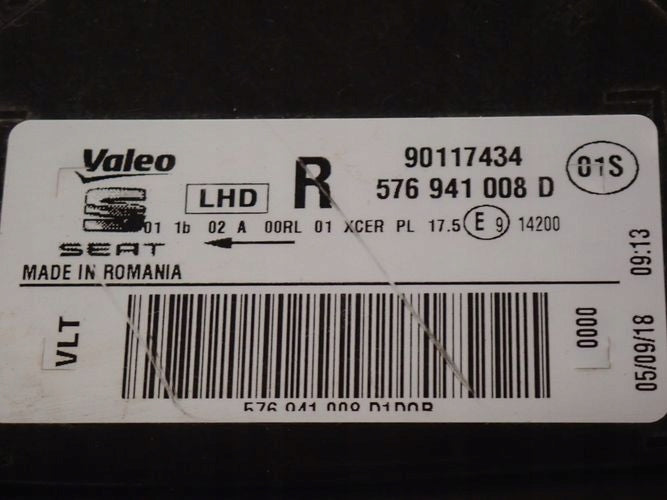 Frontscheinwerfer Seat Ateca 90117434 Rechts Scheinwerfer Headlight