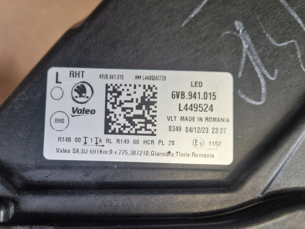 Frontscheinwerfer Skoda Fabia I 6VB941015 LED Links Scheinwerfer Headlight SCH5424302272to
