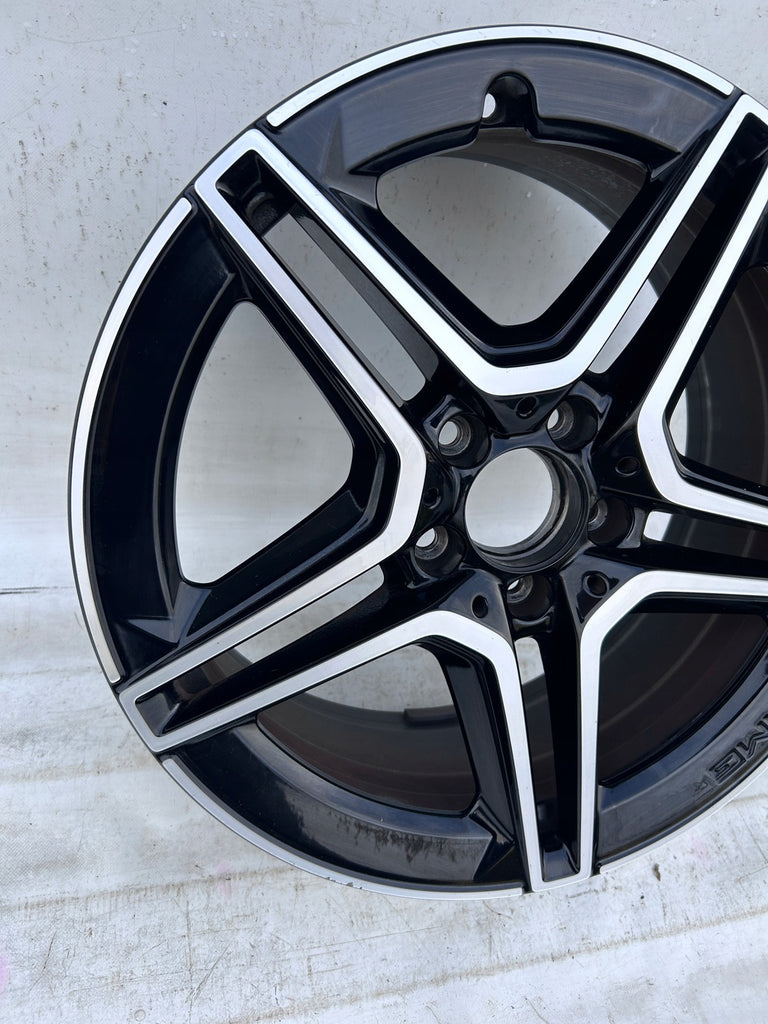 1x Alufelge 18 Zoll 7.5" 5x112 49ET Glanz Schwarz A1774011500 Mercedes-Benz W177