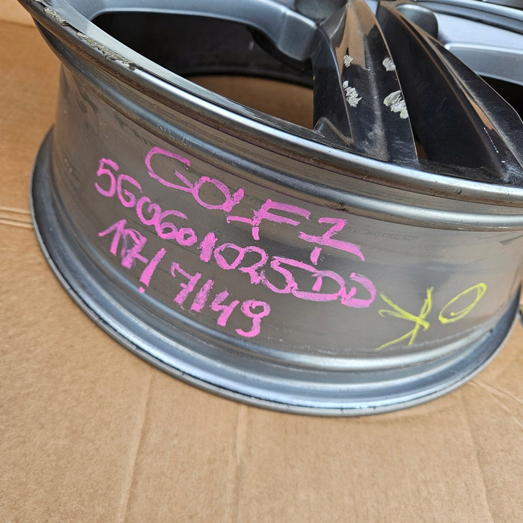 1x Alufelge 17 Zoll 7.0" 5x112 49ET Glanz Grau 5G0601025DD VW Golf VII I FEL6496638846nl