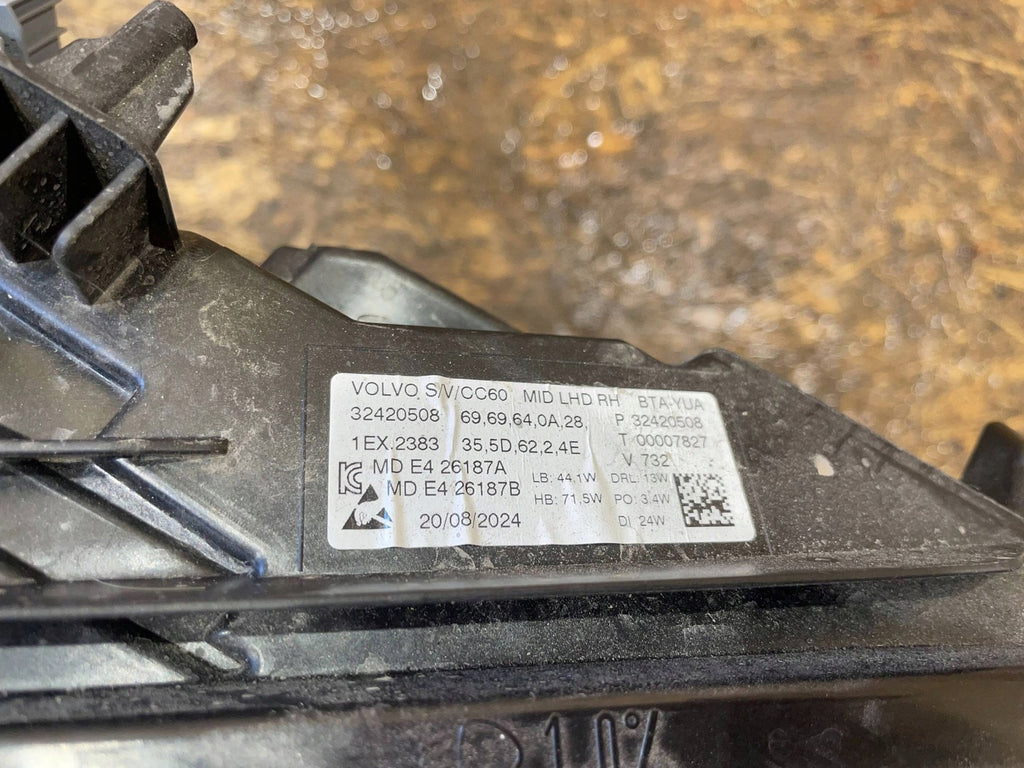 Frontscheinwerfer Volvo S60 III 32420508 S2503P085 LED Rechts Headlight SCH7820727150lj