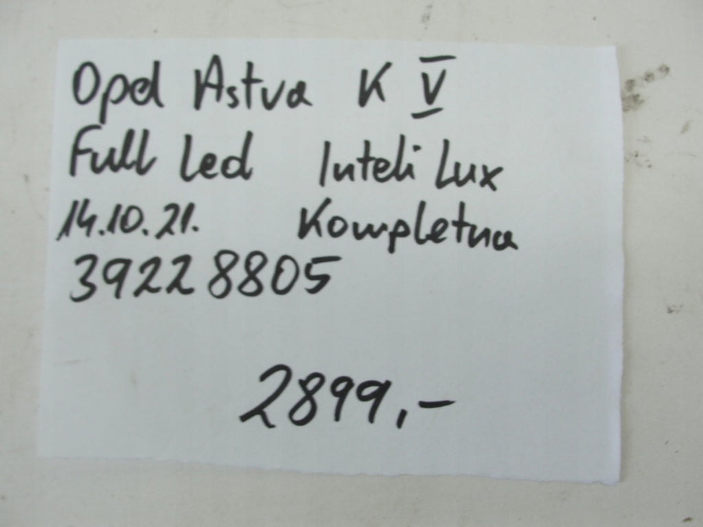 Frontscheinwerfer Opel Astra K 39228805 LED Links Scheinwerfer Headlight SCH2550802860zd