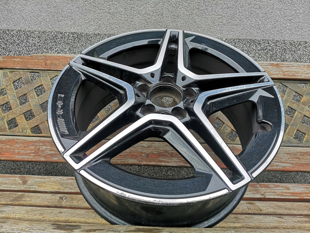 1x Alufelge 18 Zoll 7.5" 5x112 49ET Glanz Schwarz A1774011500 Mercedes-Benz W177