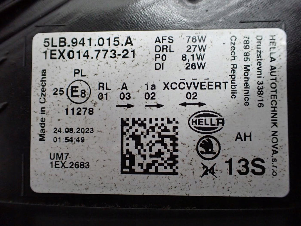 Frontscheinwerfer Skoda Enyaq IV 5az 5LB941015A LED Links Scheinwerfer Headlight SCH2289034550ey
