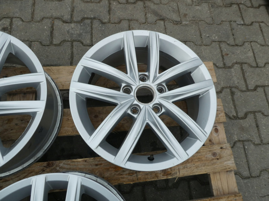 4x Alufelge 16 Zoll 6.5" 5x112 46ET Glanz Silber 5G0601025CS VW Rim Wheel FEL7631484519wy