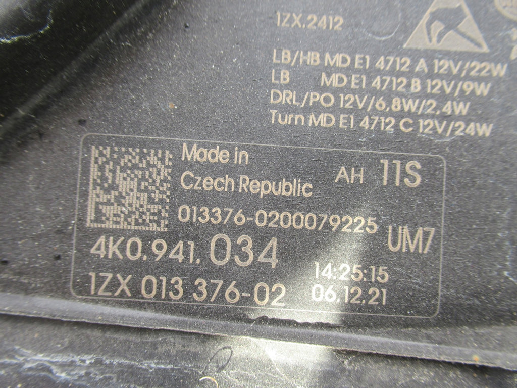 Frontscheinwerfer Audi A6 C8 4K0941034 LED Rechts Scheinwerfer Headlight