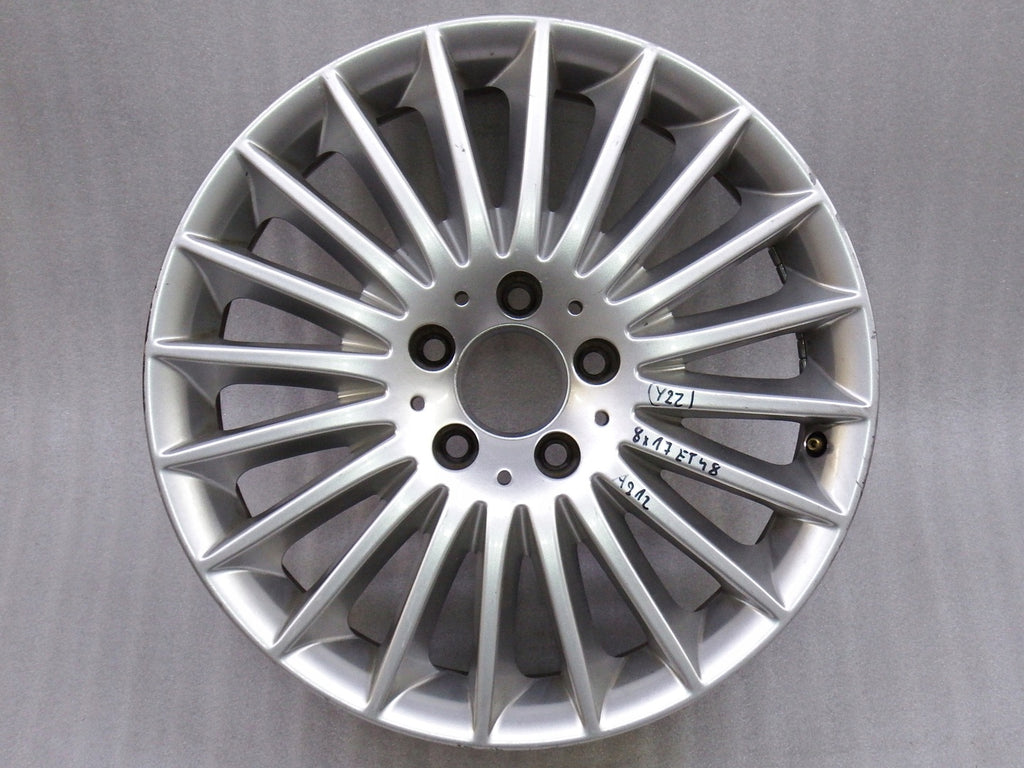 1x Alufelge 17 Zoll 8.0" 5x112 48ET Glanz Silber Mercedes-Benz Rim Wheel
