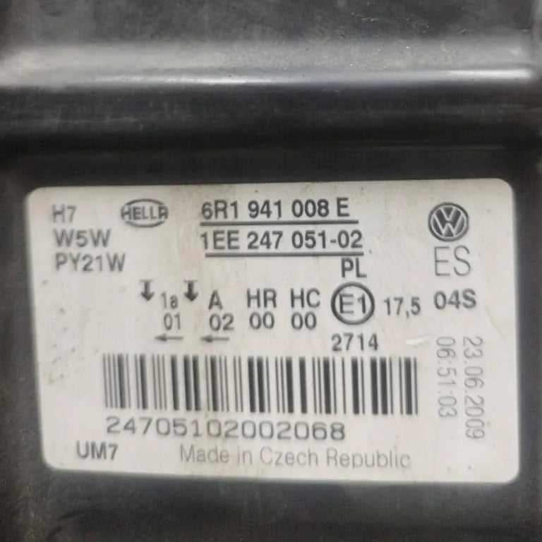 Frontscheinwerfer VW Polo 6R1941008E Links Scheinwerfer Headlight SCH1695559349mj