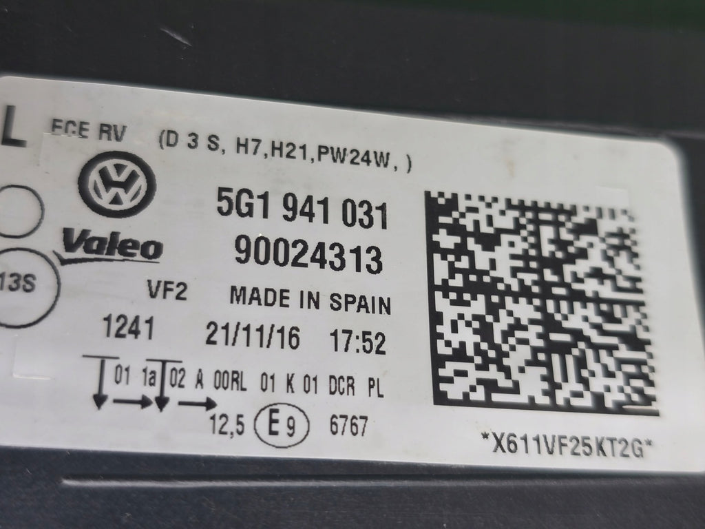 Frontscheinwerfer VW Golf VII 5g1 5G1941031 LED Ein Stück (Rechts oder Links) SCH6552452335wn