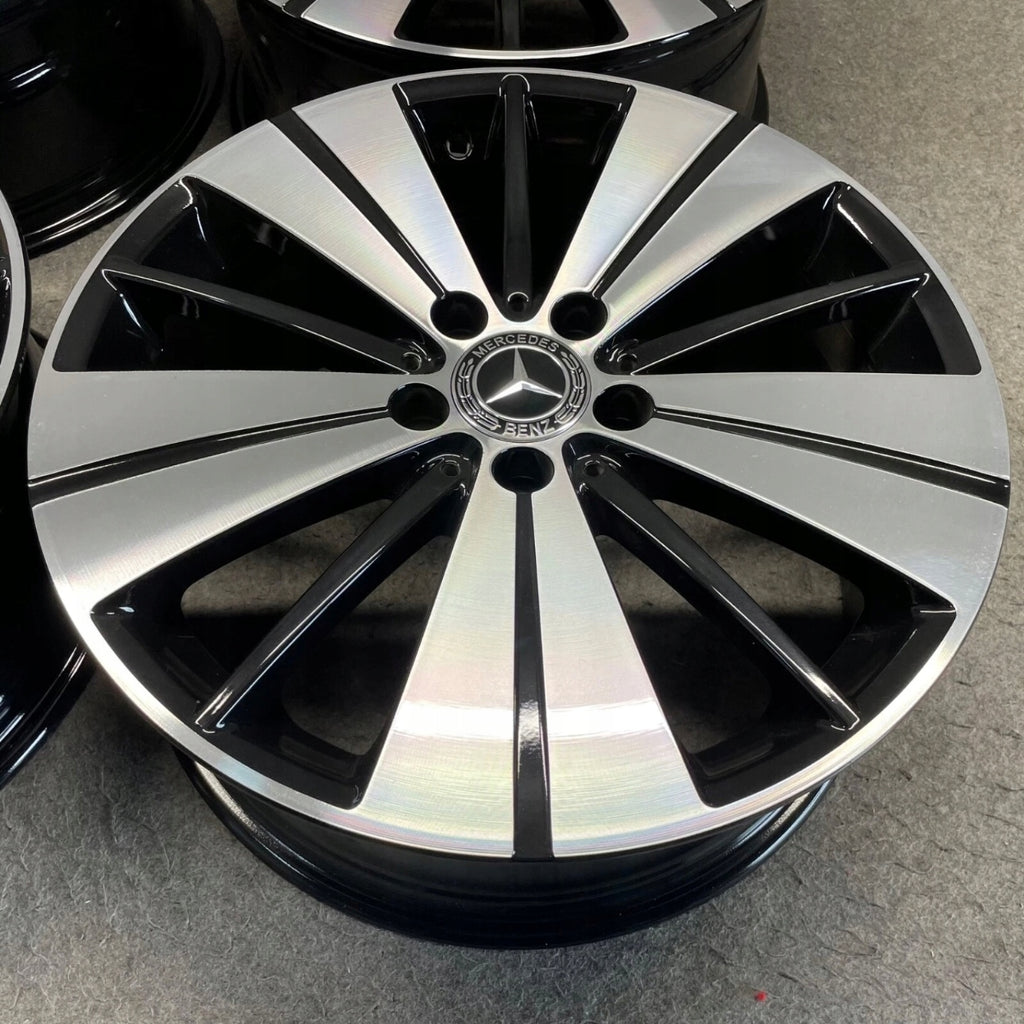 4x Alufelge 18 Zoll 7.5" 5x112 52ET Glanz Schwarz A2464011800 Mercedes-Benz FEL7360322691pl