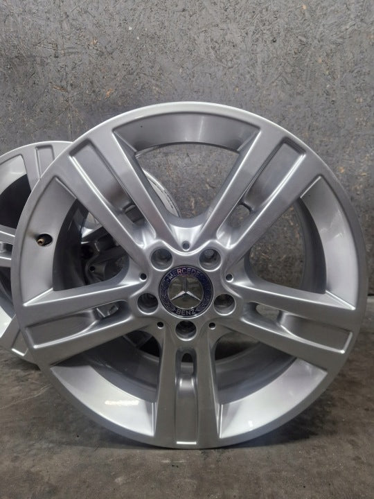 4x Alufelge 18 Zoll 8.0" 5x112 60ET Glanz Silber A1644015702 Mercedes-Benz FEL8959587341ef