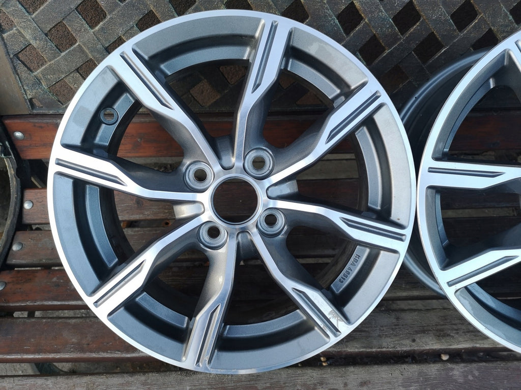 1x Alufelge 15 Zoll 5.5" 4x100 50ET Glanz Grau Mg Rim Wheel