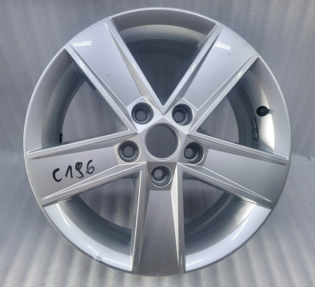 1x Alufelge 16 Zoll 6.0" 5x112 48ET Glanz Silber 5E0601025M Skoda Octavia Iii FEL8079527179ac