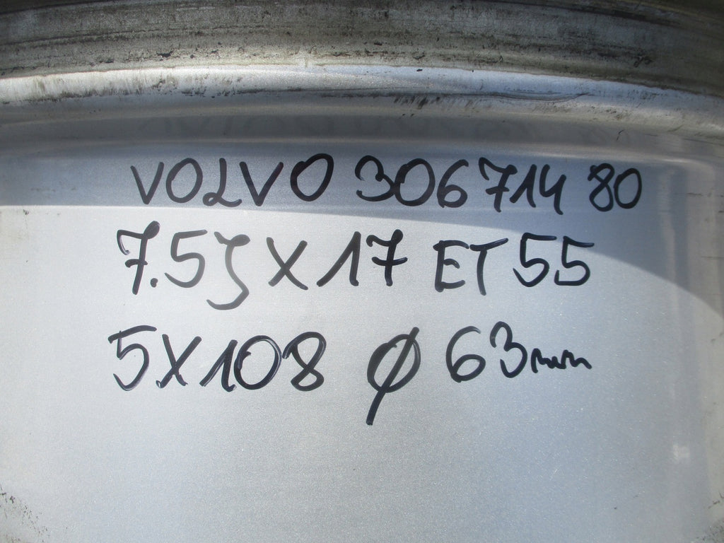 4x Alufelge 17 Zoll 7.5" 5x108 55ET Glanz Silber 30671480 Volvo I Rim Wheel FEL1011951689go