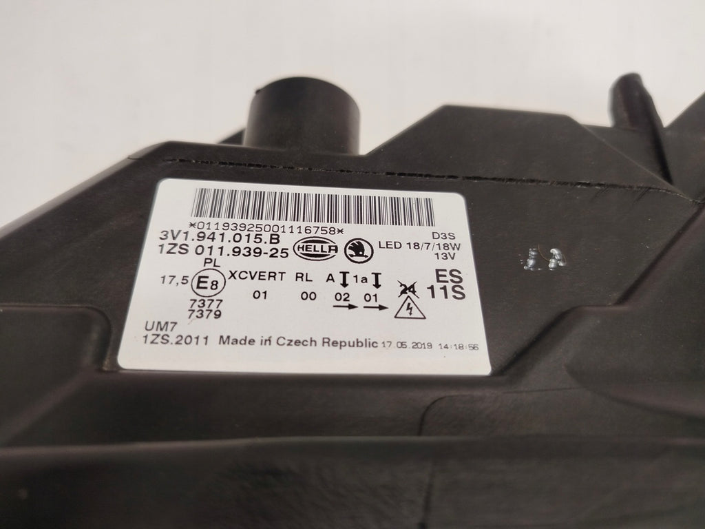 Frontscheinwerfer Skoda Superb III 3V1941015B Xenon Links Scheinwerfer Headlight