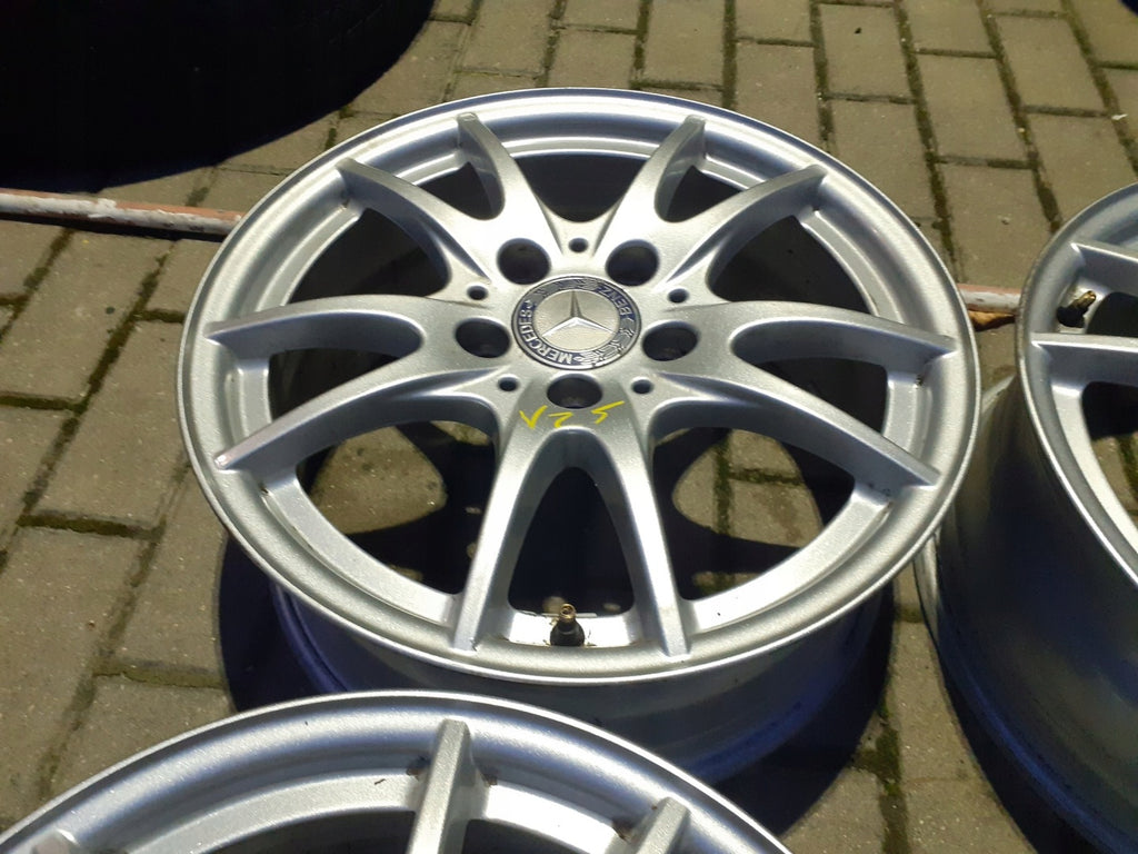 4x Alufelge 16 Zoll 6.5" 5x112 49ET Glanz Silber A2464010800 Mercedes-Benz FEL4824192446kd