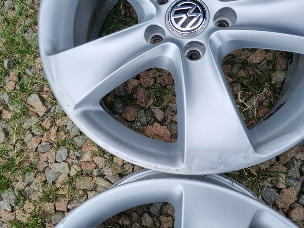 4x Alufelge 17 Zoll 6.5" 5x112 39ET Silber 3C8601025F Audi Rim Wheel FEL1085837408hl