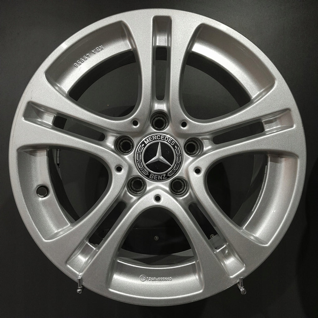 4x Alufelge 16 Zoll 6.5" 5x112 38ET Glanz Silber Mercedes-Benz W177 Rim Wheel FEL1004276152bu
