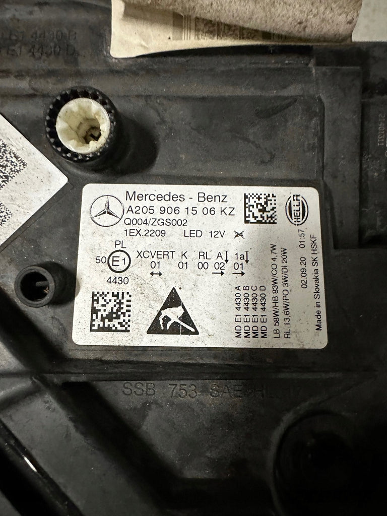 Frontscheinwerfer Mercedes-Benz W205 A205 C205 A2059061506 Links Headlight SCH8712920259ow