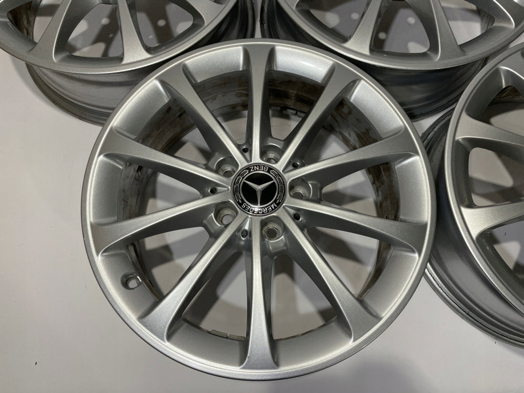 4x Alufelge 17 Zoll 6.5" 5x112 44ET Glanz Silber A1774010300 Mercedes-Benz FEL8802136106eb