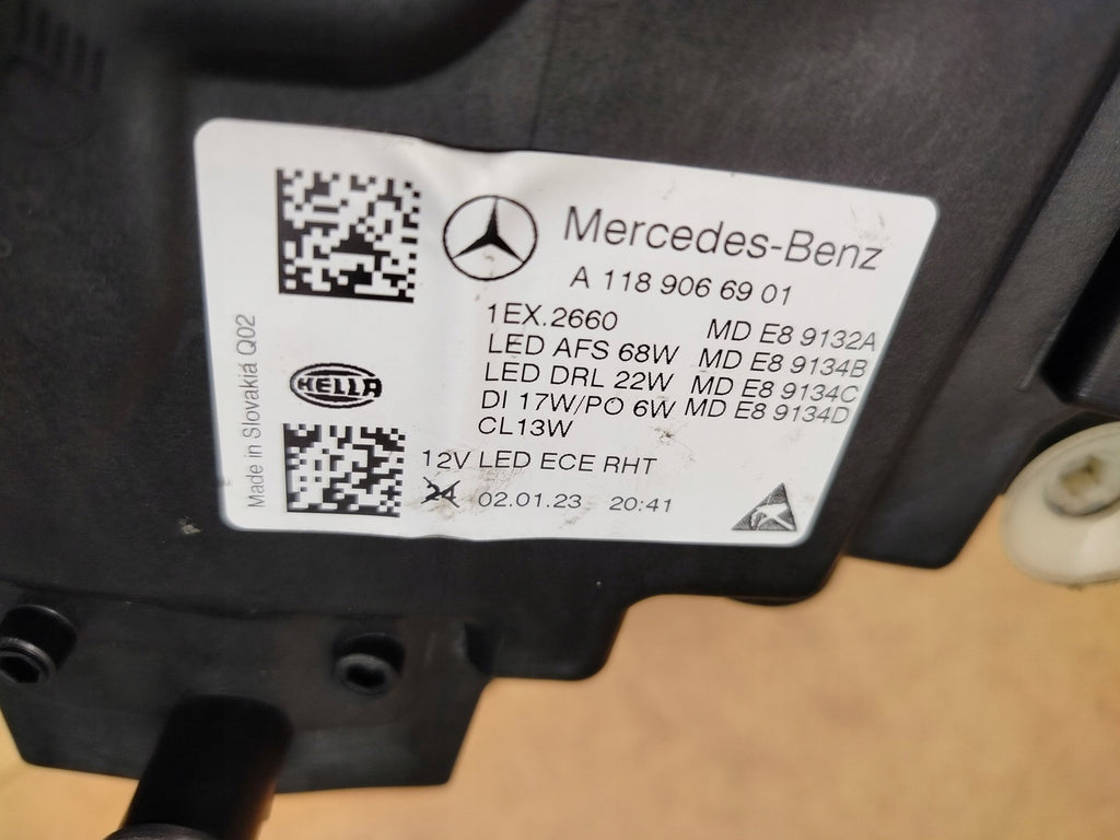 Frontscheinwerfer Mercedes-Benz Cla A1189066901 Links Scheinwerfer Headlight SCH7392449725cv