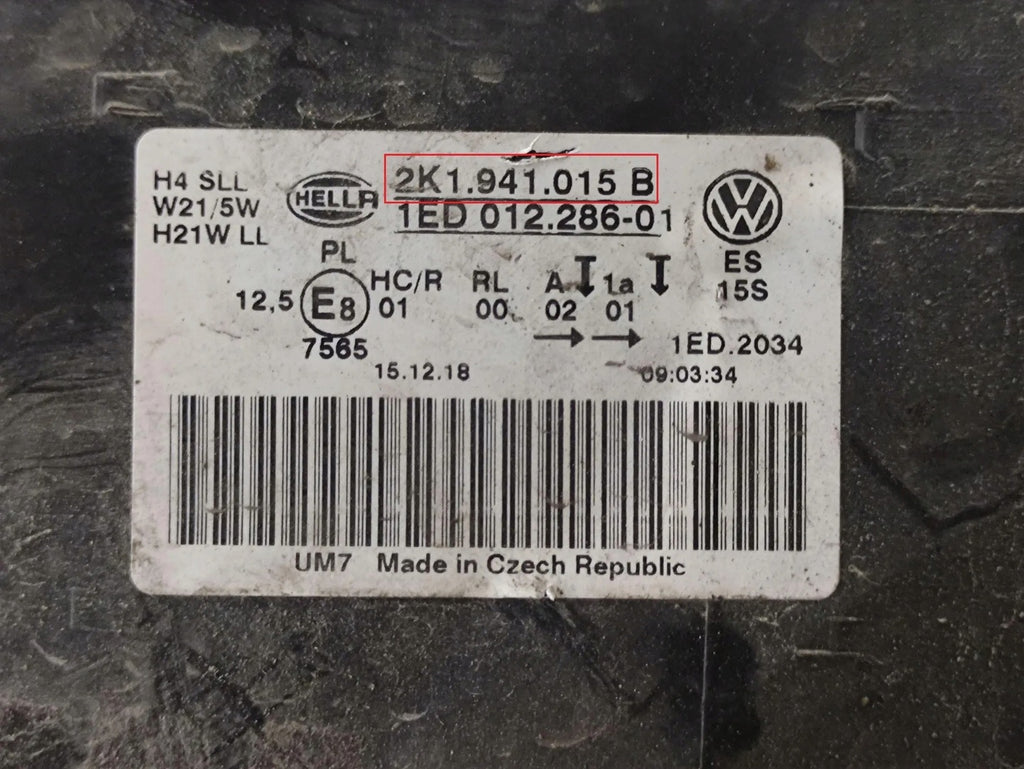 Frontscheinwerfer VW Caddy II 2K1941015B Rechts Scheinwerfer Headlight SCH8665336131jf