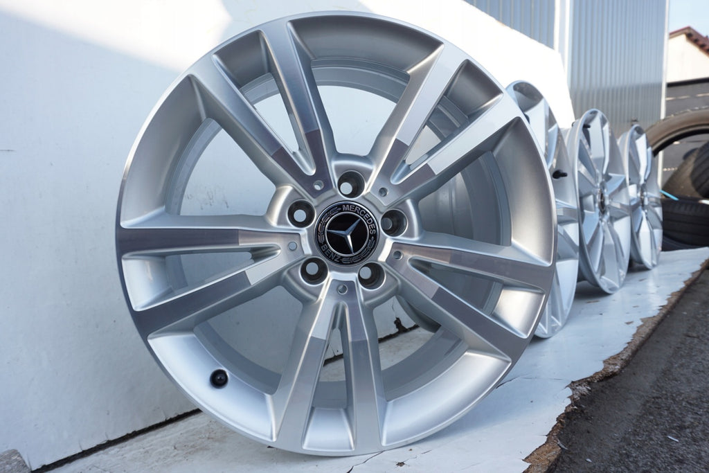 4x Alufelge 18 Zoll 8.0" 5x112 45ET Glanz Silber A2074011102 Mercedes-Benz FEL5671104675va