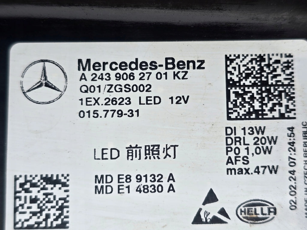 Frontscheinwerfer Mercedes-Benz Eqa Eqb A2439062701KZ Links Headlight SCH5952539835kp