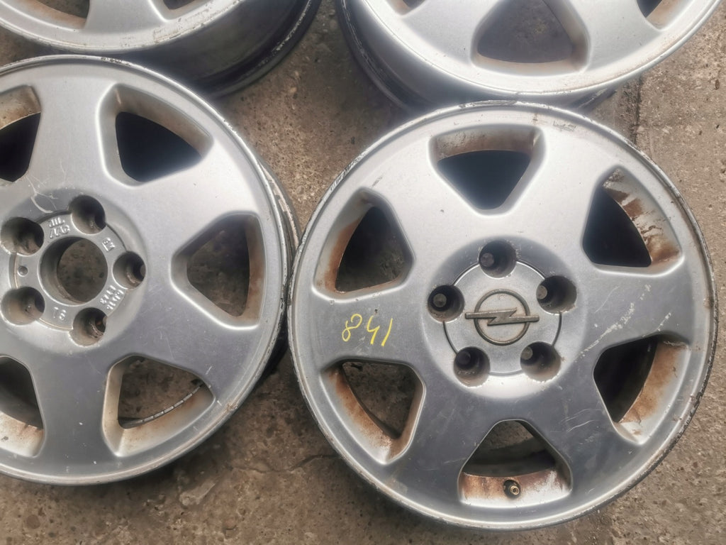 4x Alufelge 15 Zoll 6.0" 5x110 43ET Glanz Silber Opel Rim Wheel FEL3527470220aj