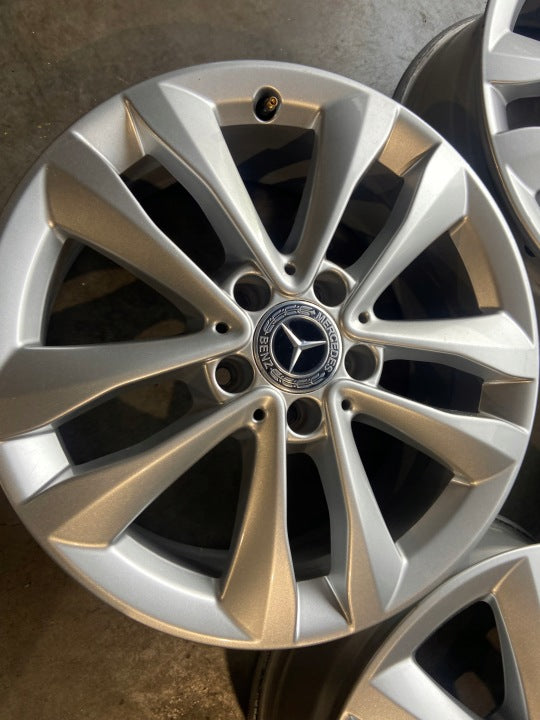 4x Alufelge 17 Zoll 7.0" 5x112 48 5ET Glanz Silber A2054018000 Mercedes-Benz FEL3573289541pw
