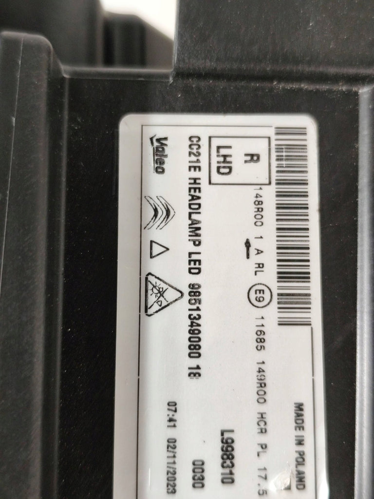 Frontscheinwerfer Citroën Berlingo 9851349080 Full LED Rechts Headlight SCH6348634475yg