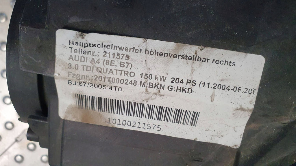Frontscheinwerfer Audi A4 B7 Xenon Rechts Scheinwerfer Headlight