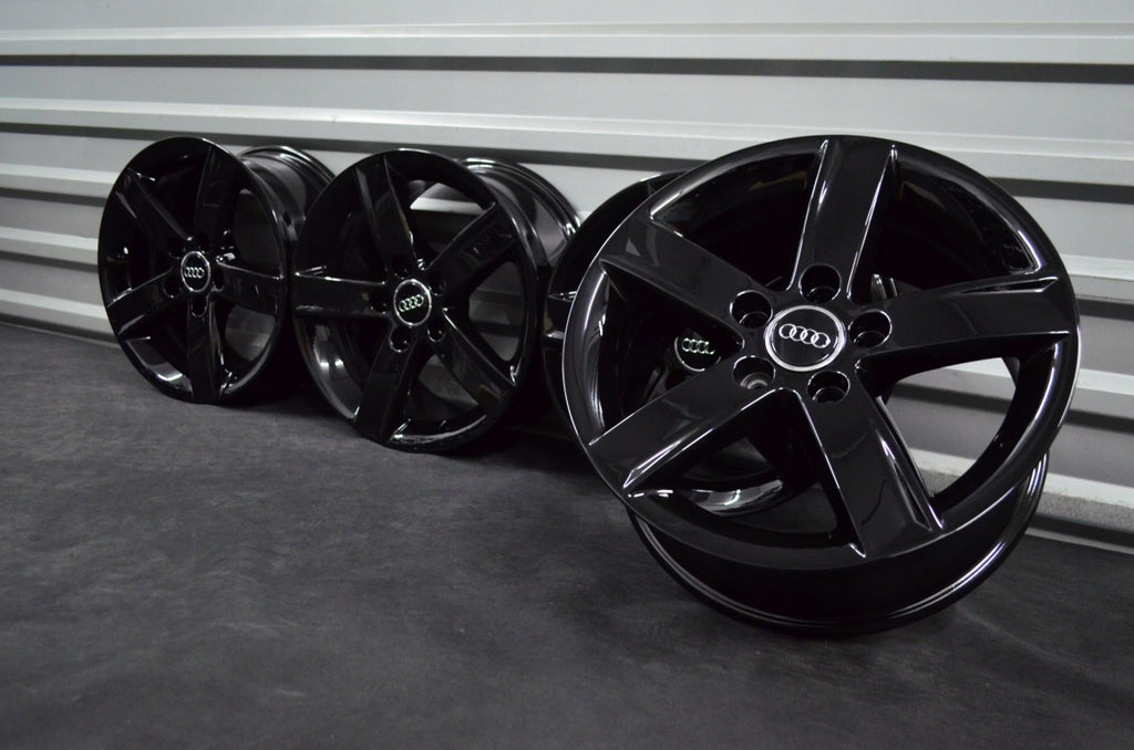 4x Alufelge 16 Zoll 7.0" 5x112 46ET Schwarz 8K0071496 Audi B6 B7 I Rim Wheel FEL1284471062so