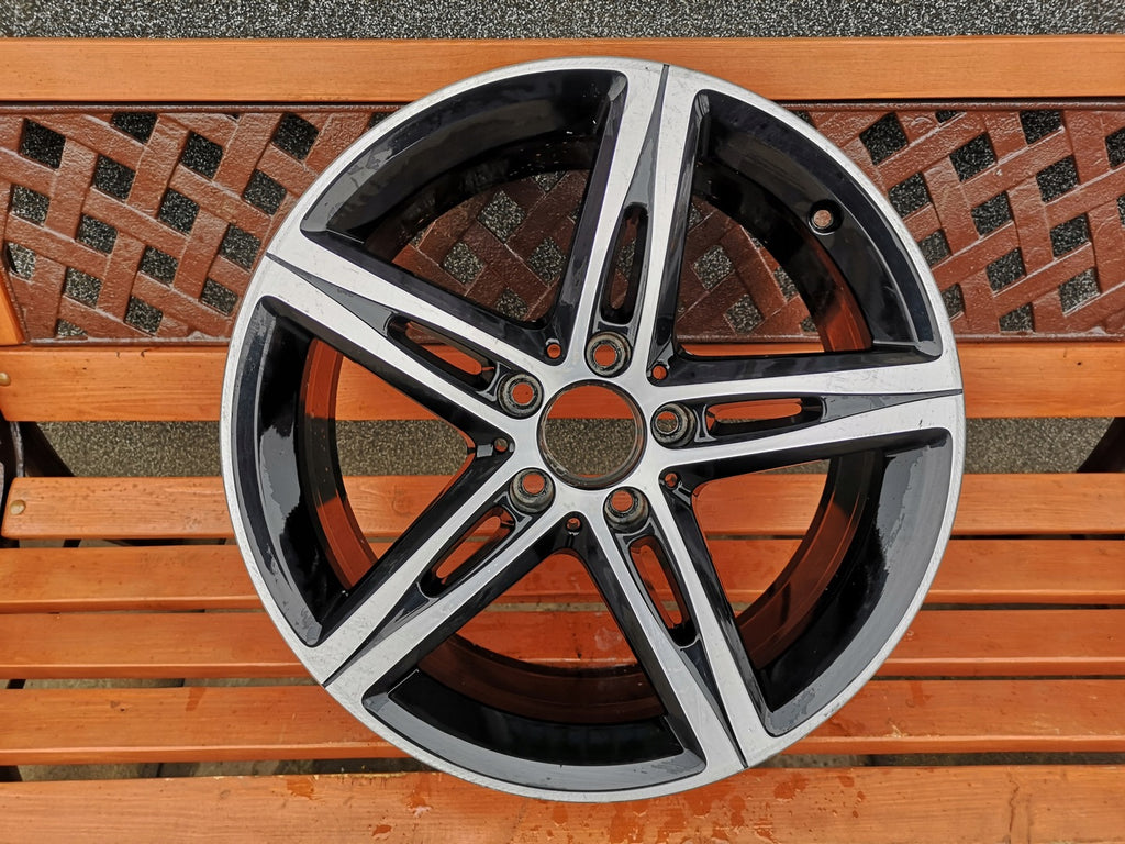 1x Alufelge 18 Zoll 7.5" 5x112 49ET Glanz Schwarz A1774010700 Mercedes-Benz W177