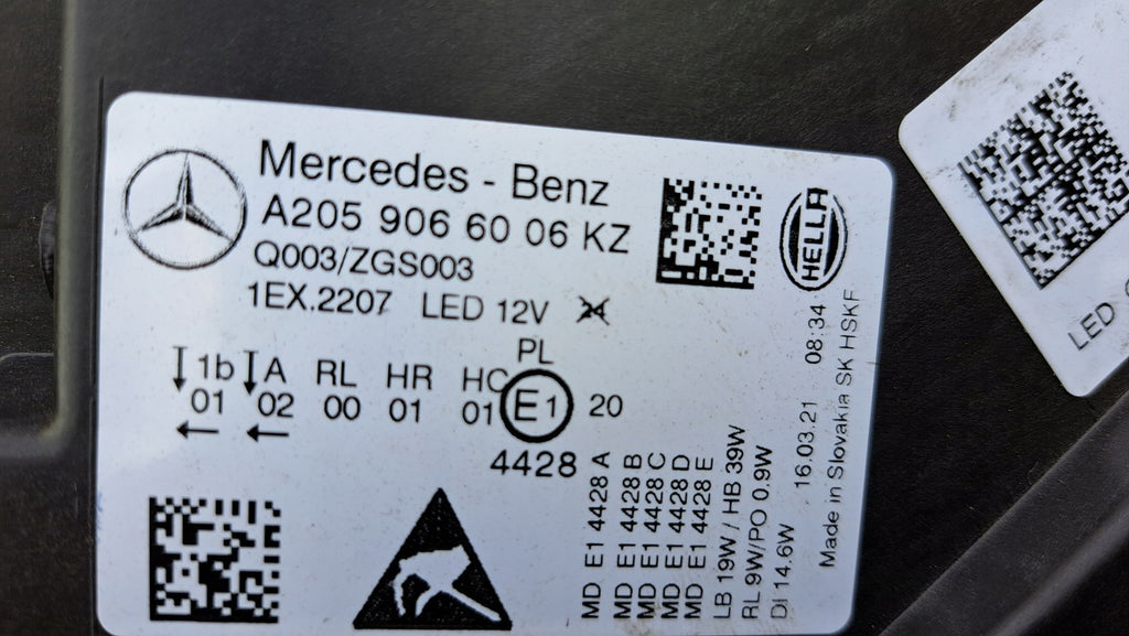 Frontscheinwerfer Mercedes-Benz W205 A2059066006 LED Rechts Headlight SCH9606099054ci