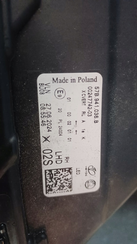 Frontscheinwerfer Skoda Karoq 57B941036B Rechts Scheinwerfer Headlight SCH9592953709du