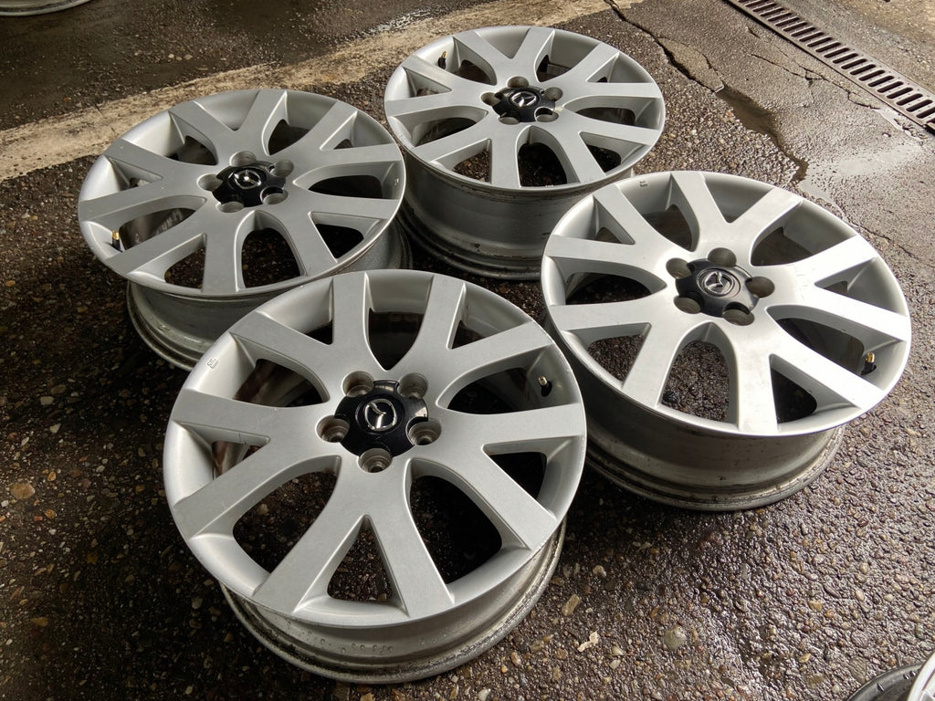 4x Alufelge 18 Zoll 7.0" 5x114.3 55ET Glanz Silber 9965067080 Mazda I Rim Wheel FEL3051709128pz