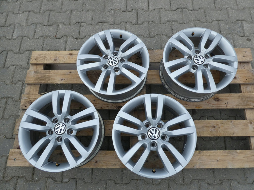 4x Alufelge 16 Zoll 6.5" 5x112 33ET Glanz Silber 5N0601025R VW Tiguan Rim Wheel FEL8002013982qf