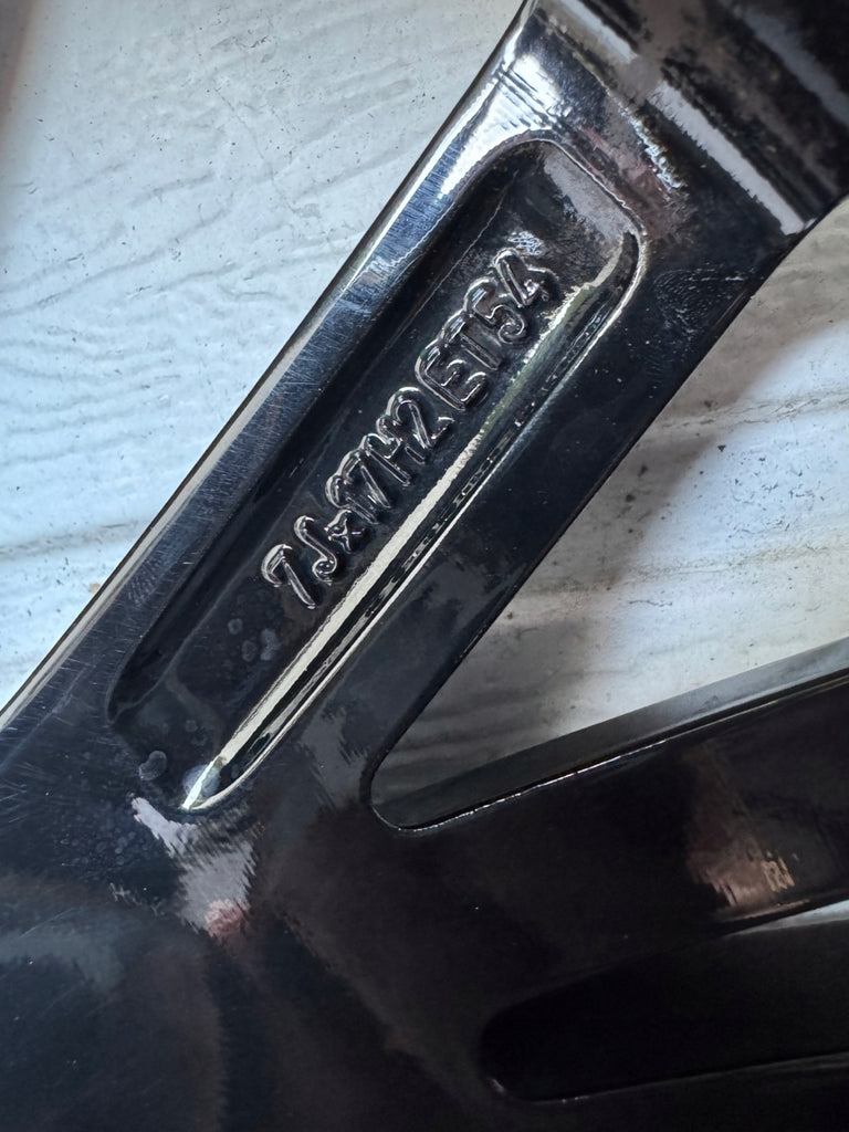 1x Alufelge 17 Zoll 7.0" 5x112 54ET Glanz Schwarz 5K0601025AS VW Golf VI I Caddy FEL7115469434oa