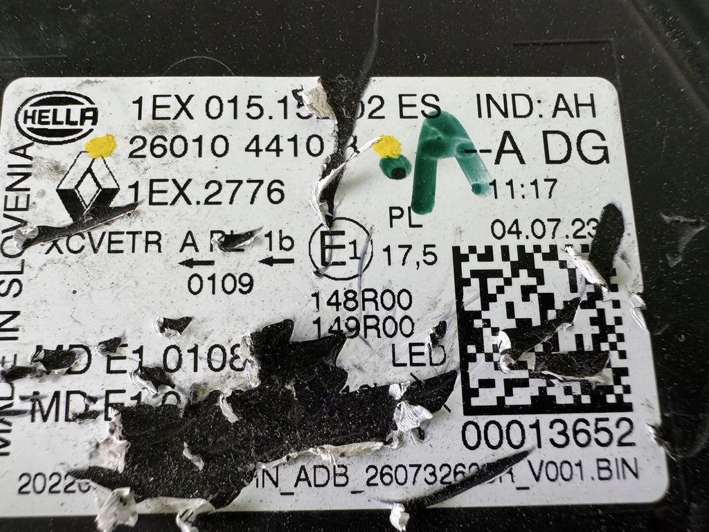 Frontscheinwerfer Renault 260104410 LED Rechts Scheinwerfer Headlight