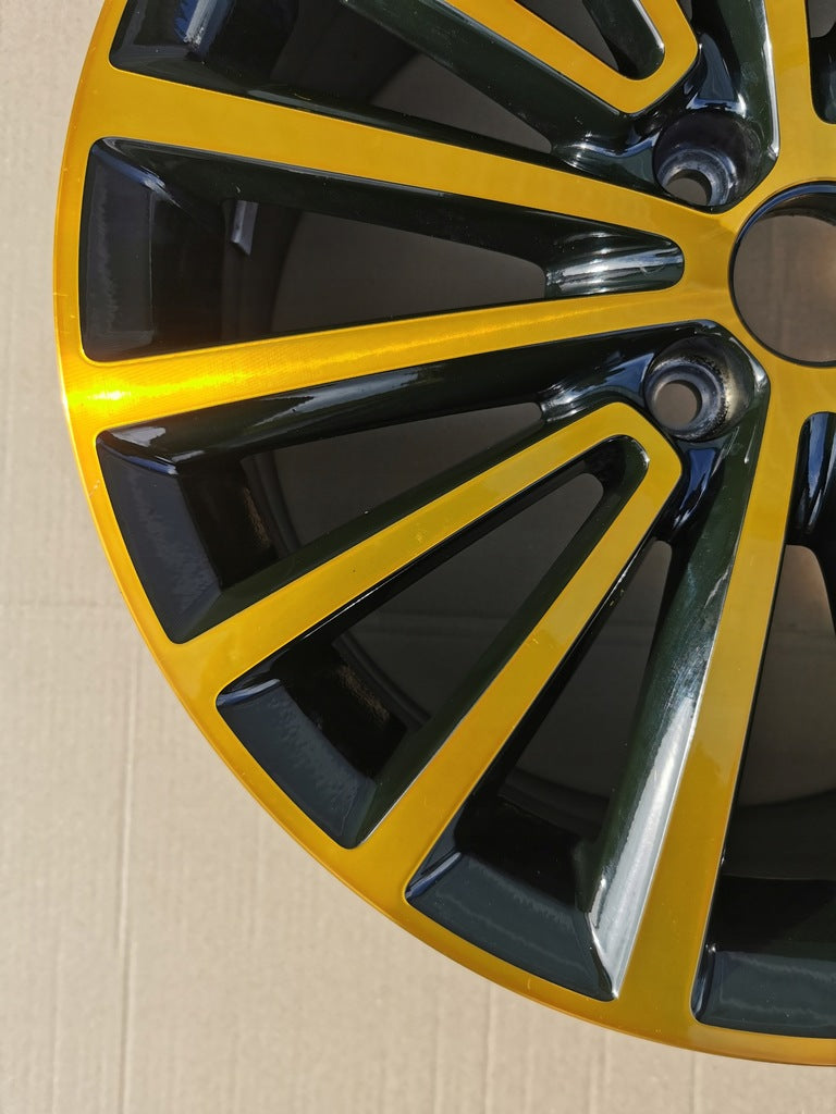 1x Alufelge 17 Zoll 6.5" 4x100 43ET Glanz Schwarz 1S0601025N VW Saj Rim Wheel FEL5001290827qj