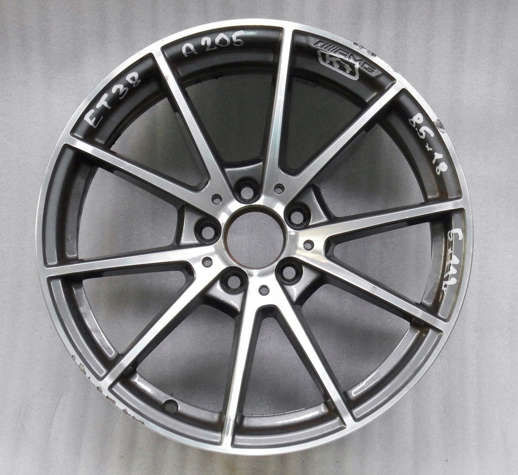 1x Alufelge 18 Zoll 8.5" 5x112 38ET Glanz Grau A2054011500 Mercedes-Benz W205 FEL8019956931ko